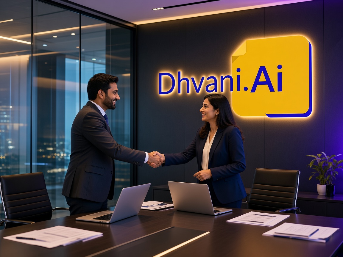 Partnership meeting at the Dhvani.ai office